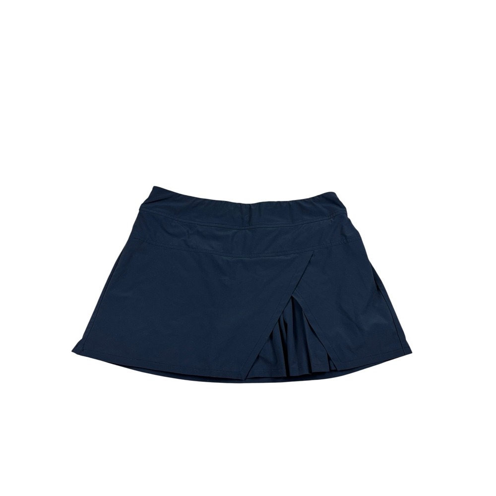 Athleta Womens black Pleated Front Active tennis pickleball Skort Size L Large